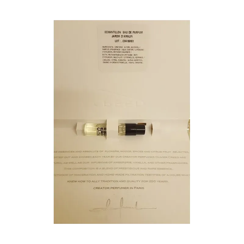 Creed דוגמית בושם רשמית Jardin d Amalfi 2.5ml Creed דוגמית בושם רשמית Jardin d Amalfi 2.5ml